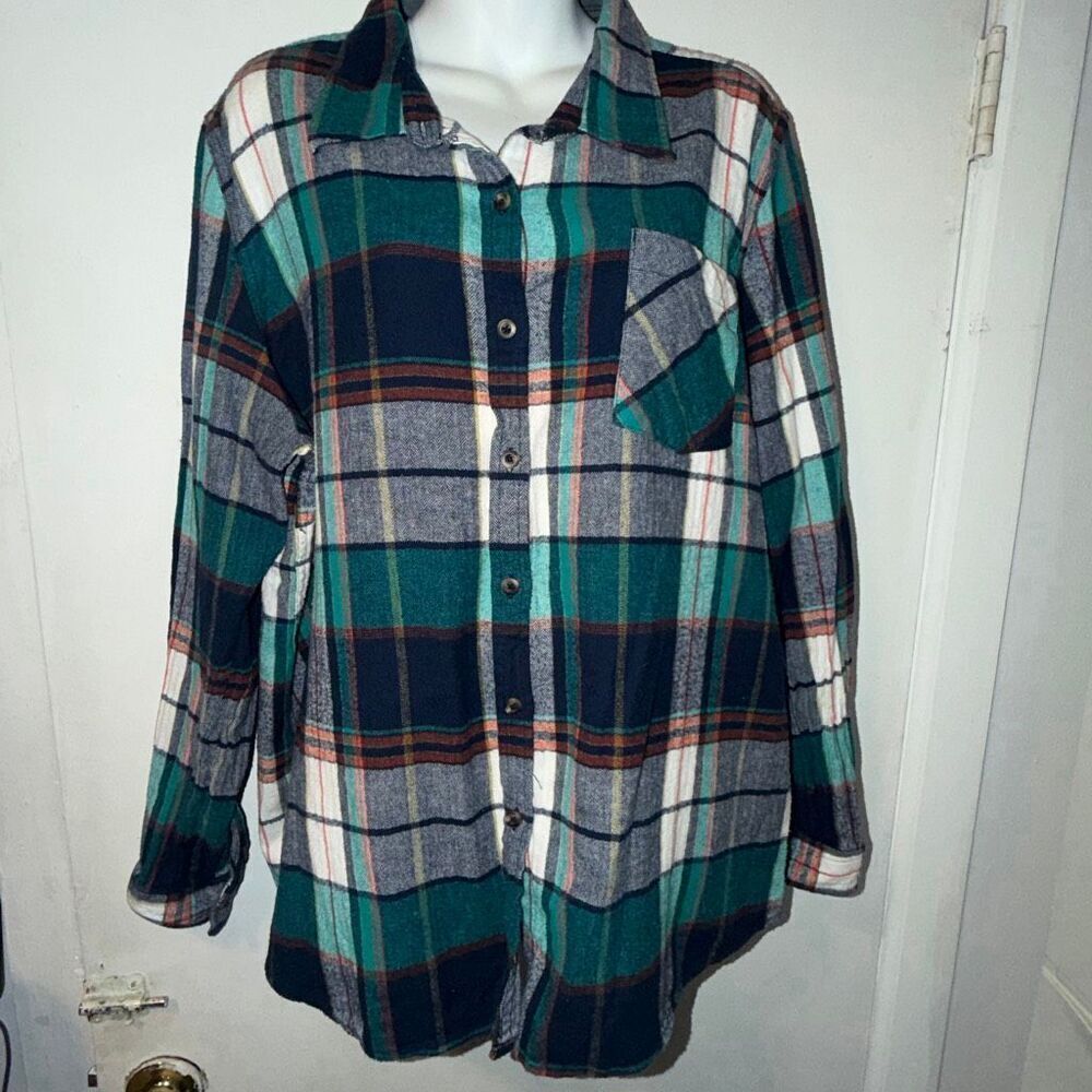 NATURAL REFLECTIONS Cotton Multicolor Flannel Shirt-XXL